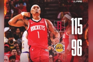 封面是自己！阿门INS转发火箭本场赢球海报 球员砍23分4板7助