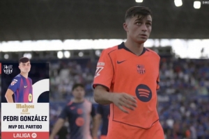 1助攻3关键传球，佩德里当选巴萨2-0赫塔费一役全场最佳球员