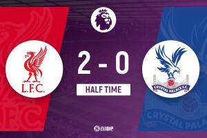 半场-利物浦暂2-0水晶宫 伊萨克复出后首球罗伯逊破门伍德曼神扑