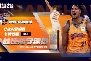 CBA本赛季DPOY得票：白边909分第1 徐昕274分第2 张镇麟236分第3