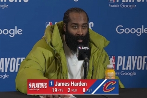 【完整版】哈登：系列赛变成了三局两胜 我们有主场优势&会拿下G5