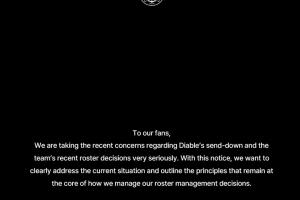 BFX官宣下放Diable：职业态度不佳，多次未能遵守内部规则、履行基本承诺