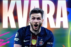 K77本赛季欧冠淘汰赛造9球最多，4月各线造8球是五大联赛并列最多