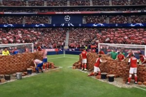 针对性训练！马竞门将练习扑角球